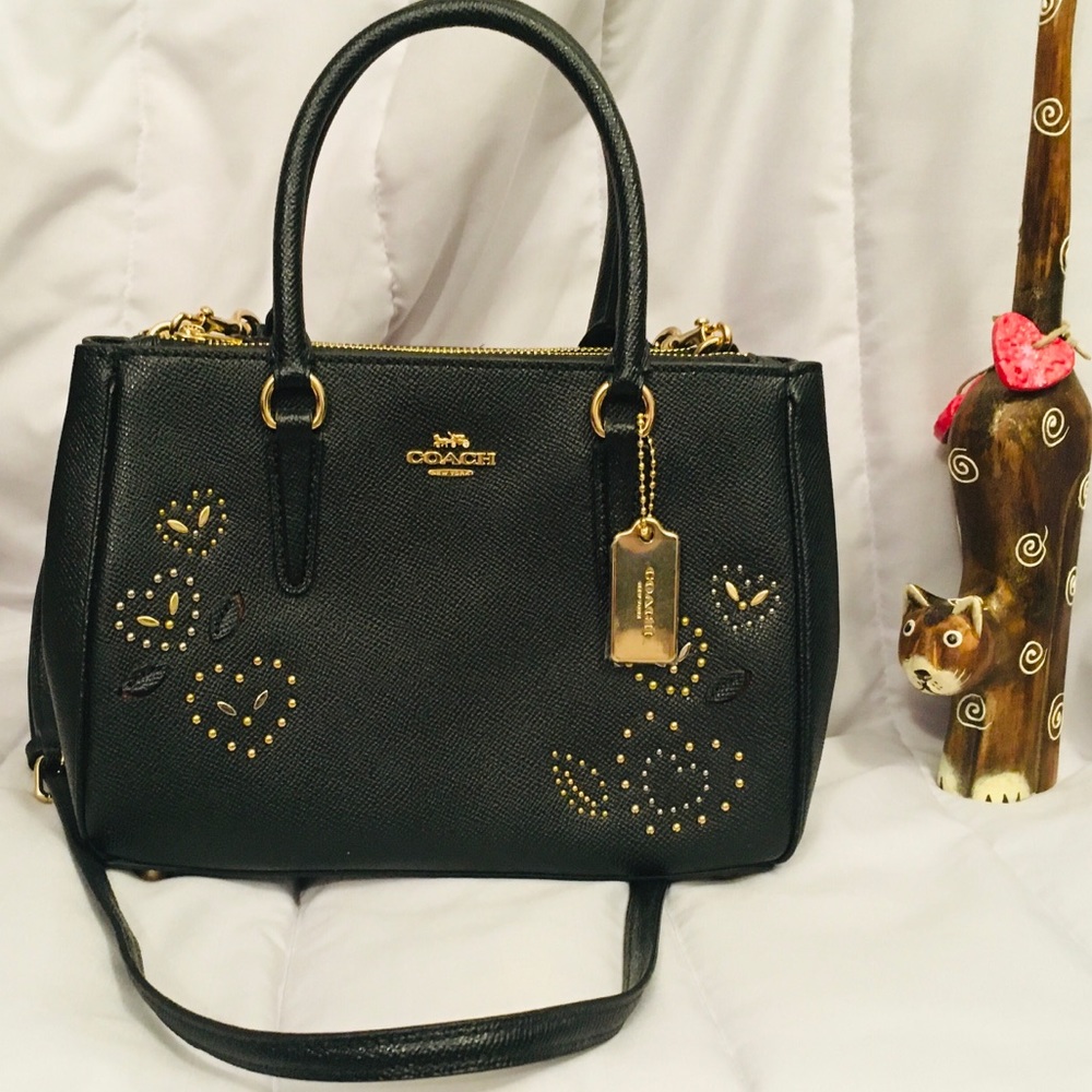 Coach Surrey Carryall w/ Heart rivets